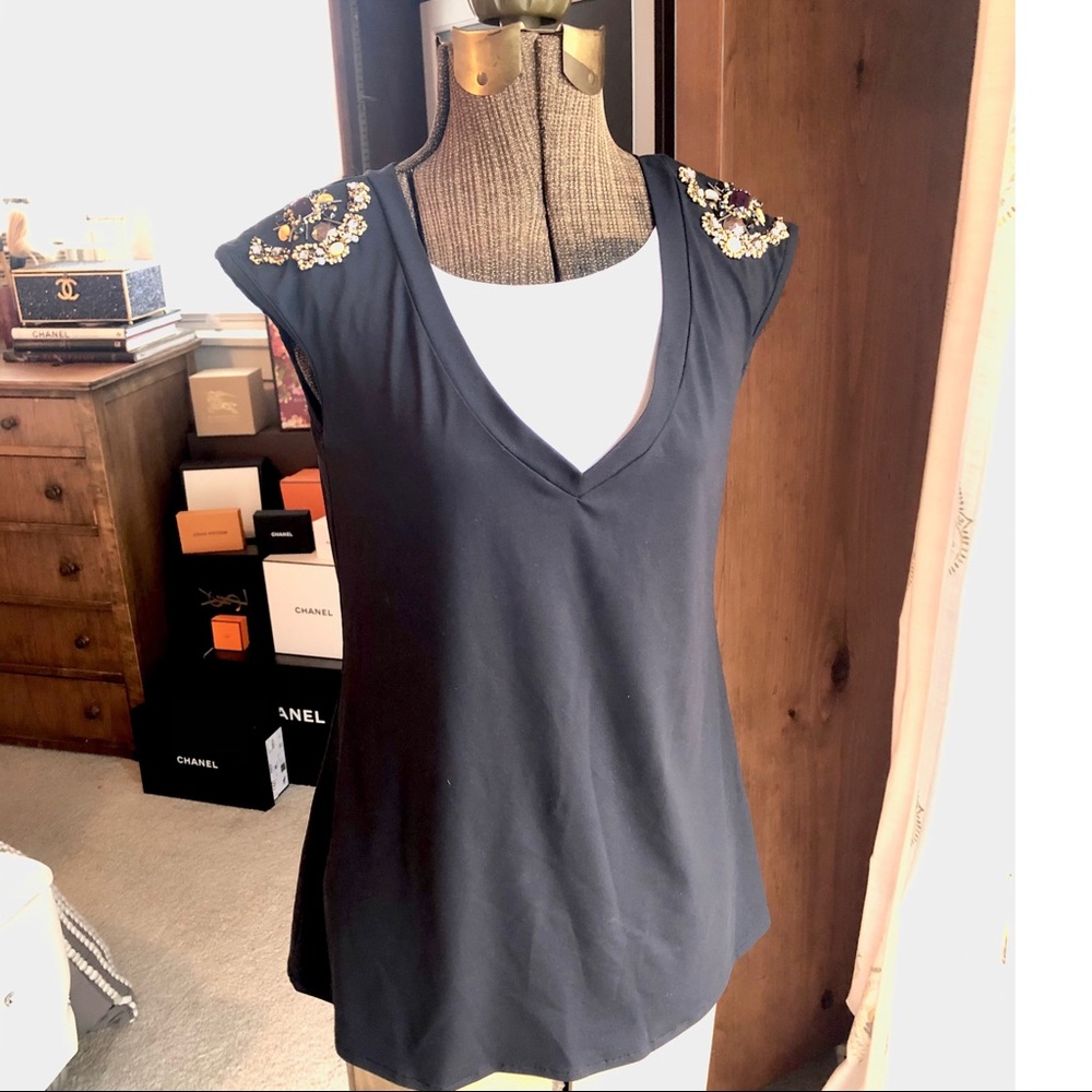 Balmain Jeweled Shoulder Top - Picture 4 of 11